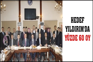 AK PARTİ'DE HEDEF Y&Uuml;ZDE 60 OY