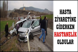HASTA ZİYARETİNE GİDERKEN HASTANELİK OLDULAR