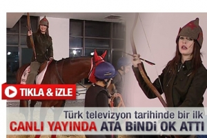 CANLI YAYINDA ATA BİNDİ
