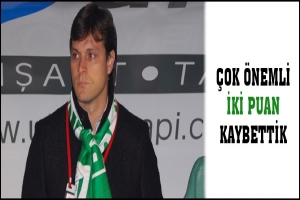 &Ccedil;OK &Ouml;NEMLİ İKİ PUAN KAYBETTİK