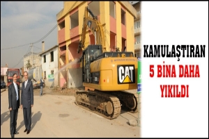 KAMULAŞTIRILAN 5 BİNA DAHA YIKILDI