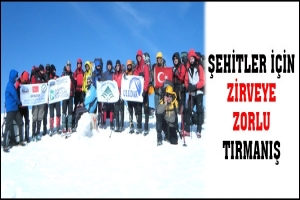 ŞEHİTLER İ&Ccedil;İN ULUDAĞ'IN ZİRVESİNE ZORLU TIRMANIŞ