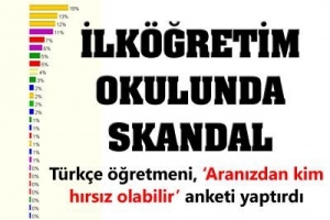 İLK&Ouml;ĞRETİM OKULUNDA 'HIRSIZ' ANKETİ