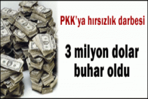 PKK'NIN 3 MİLYON DOLARI &Ccedil;ALINDI