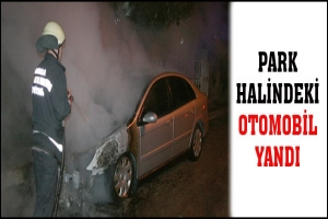 PARK HALİNDEKİ OTOMOBİL YANDI