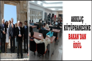 AKKILI&Ccedil; K&Uuml;T&Uuml;PHANESİNE BAKAN'DAN &Ouml;D&Uuml;L