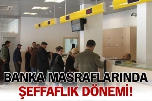 BANKA MASRAFINDA ŞEFFAFLIK D&Ouml;NEMİ