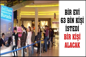 BİR EVİ 63 BİN KİŞİ İSTEDİ BİR KİŞİ ALACAK