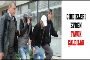 GİRDİKLERİ EVDEN TAVUK &Ccedil;ALDILAR