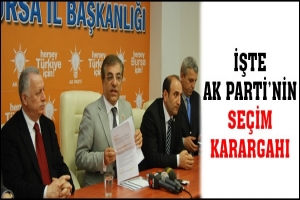 İŞTE AK PARTİ'NİN SE&Ccedil;İM KARARGAHI