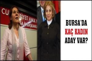 BURSA'DA KA&Ccedil; KADIN ADAY VAR?