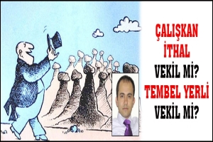 &Ccedil;ALIŞKAN İTHAL VEKİL Mİ, TEMBEL YERLİ VEKİL Mİ?