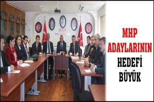 MHP ADAYLARININ HEDEFİ B&Uuml;Y&Uuml;K