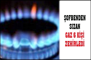 ŞOFBENDEN SIZAN GAZ 6 KİŞİ ZEHİRLEDİ