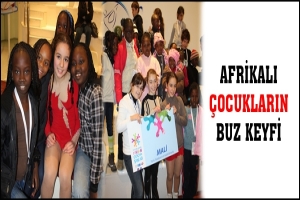 AFRİKALI &Ccedil;OCUKLARIN BUZ KEYFİ