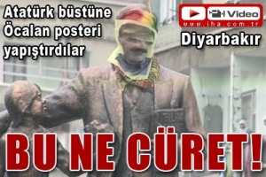 ATAT&Uuml;RK B&Uuml;ST&Uuml;NE &Ouml;CALAN POSTERİ BAĞLADILAR