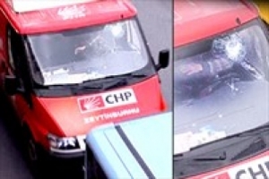 CHP ARACINI B&Ouml;YLE TAŞLADILAR