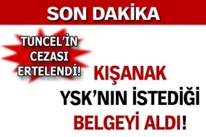KIŞANAK BELGEYİ ALDI