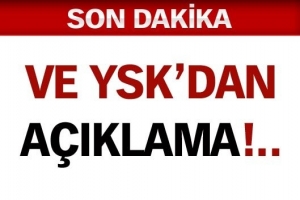 VE YSK'DAN A&Ccedil;IKLAMA