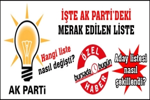 &Ouml;ZEL HABER... İŞTE AK PARTİ'DEKİ MERAK EDİLEN LİSTE
