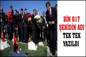 BİN 817 ŞEHİDİN ADI TEK TEK YAZILDI
