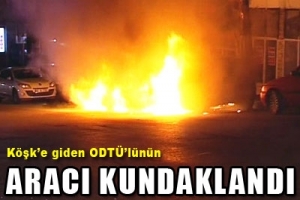K&Ouml;ŞK'E GİDEN ODT&Uuml;'L&Uuml;N&Uuml;N ARACI KUNDAKLANDI