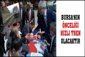 BURSA'NIN &Ouml;NCELİĞİ HIZLI TREN OLACAKTIR