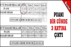PUANI BİR G&Uuml;NDE 3 KATINA &Ccedil;IKTI