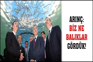 ARIN&Ccedil;: BİZ NE BALIKLAR G&Ouml;RD&Uuml;K!