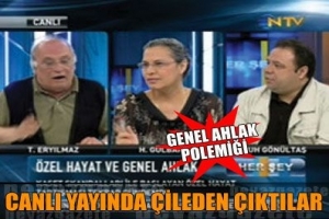 CANLI YAYINDA GENEL AHLAK TARTIŞMASI