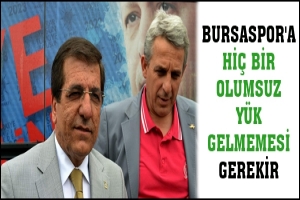 YAL&Ccedil;IN:BURSASPOR'A Hİ&Ccedil; BİR OLUMSUZ Y&Uuml;K GELMEMESİ GEREKİR