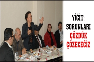 YİĞİT: SORUNLARI &Ccedil;&Ouml;ZD&Uuml;K &Ccedil;&Ouml;ZECEĞİZ