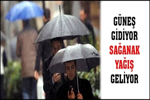 G&Uuml;NEŞ GİDİYOR SAĞANAK YAĞIŞ GELİYOR