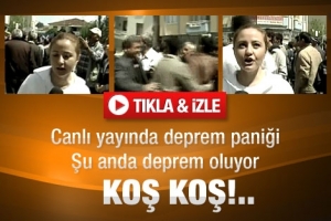İŞTE CANLI YAYINDA DEPREM ANI