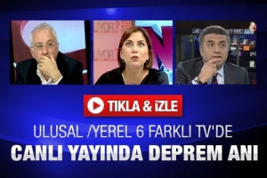 6 AYRI KANALDA DEPREM ANI B&Ouml;YLE KAYDEDİLDİ