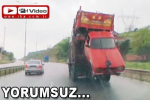 BİR KAMYONA 4 KAMYONET KOYDULAR