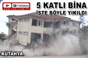 5 KATLI BİNA İŞTE B&Ouml;YLE YIKILDI