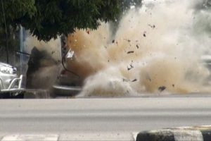 Bombanın patladığı an