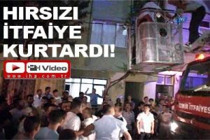 İtfaiyenin kurtardığı hırsızı vatandaş b&ouml;yle lin&ccedil; etmek istedi