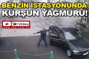 Benzin istasyonunda kurşun yağmuru kamerada