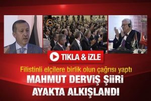 Başbakanın Filistin şiiri ayakta alkışlandı