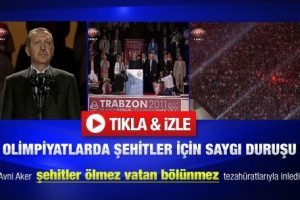 Olimpiyatlarda şehitler i&ccedil;in saygı duruşu