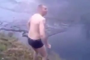 Balıklama atlayış,tam yerinde olmuş