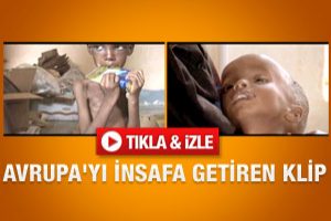 A&ccedil;lıktan &ouml;len &ccedil;ocuklar i&ccedil;in Avrupa'yı harekete ge&ccedil;iren klip