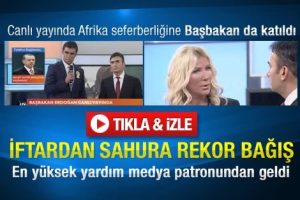 Canlı yayında Afrika'ya 25 milyon TL bağış