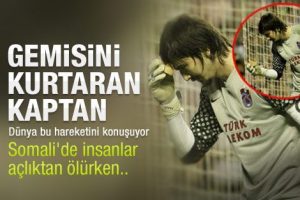 D&uuml;nya kaleci Tolga'nın bu hareketini konuşuyor