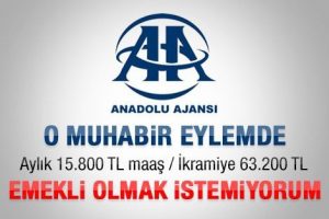 AA &ouml;n&uuml;nde eylem yapan muhabire bakın