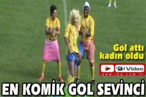 Gol sevincini kadın kılığına girip kutladı
