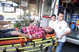 Tarla bakarken arılar saldırdı