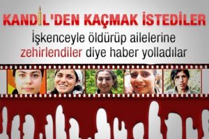 5 kadın ter&ouml;rist Kandil'den ka&ccedil;mak istedi, infaz edildi